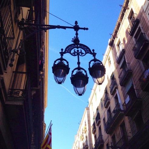 Streetlights designed by - yes, you guessed it - Gaudi.